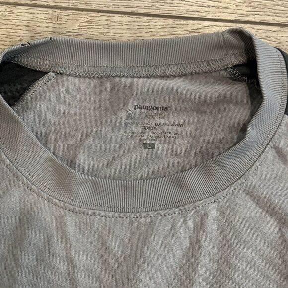 Patagonia Shirt Mens Large Grey Capilene Hiking Base Layer Performance Outdoor - Picture 3 of 9